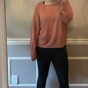 Pink long sleeve with Back cut out